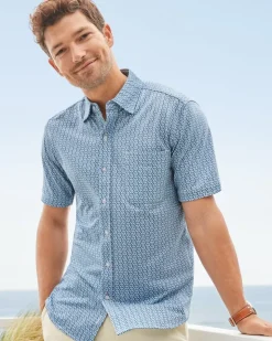 Tommy Bahama Shirts<San Lucio Plaza Geo Stretch Knit Shirt