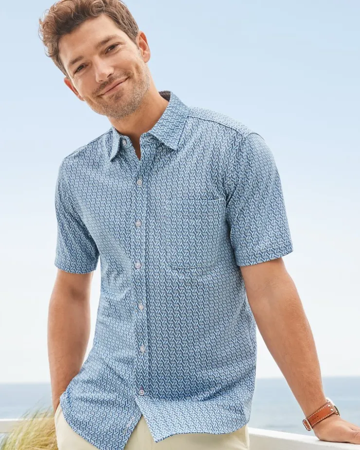 Tommy Bahama Shirts<San Lucio Plaza Geo Stretch Knit Shirt