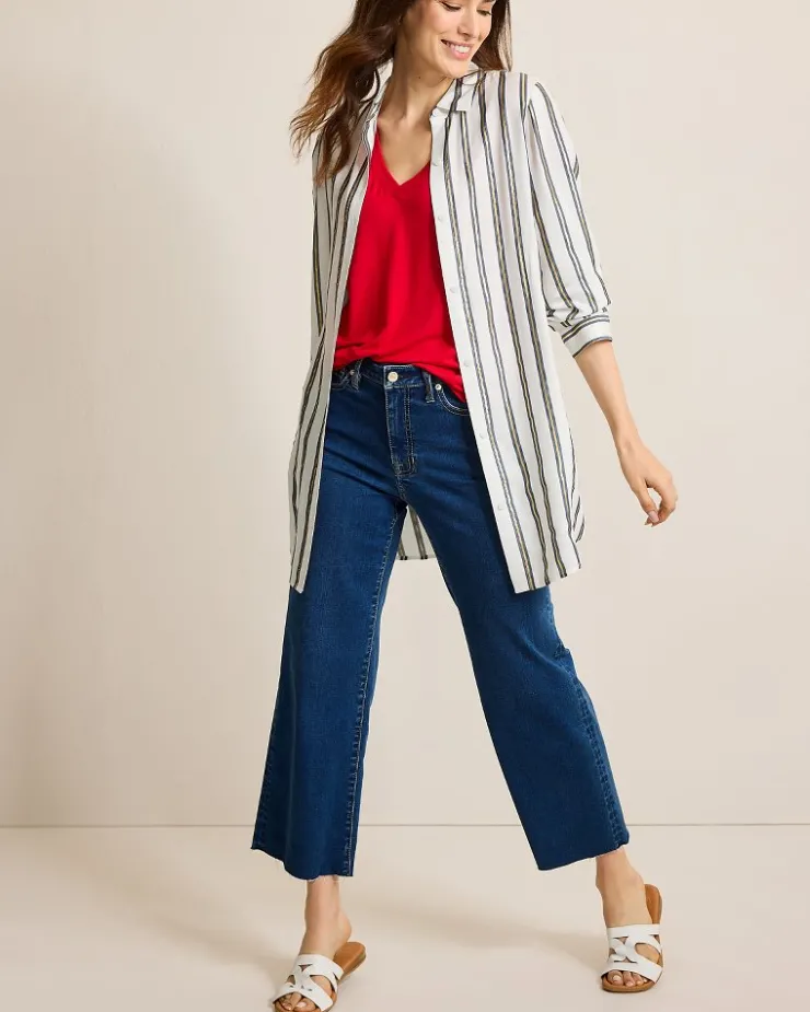 Women Tommy Bahama Beach Coverups<Shimmer Stripe Beach Shirt