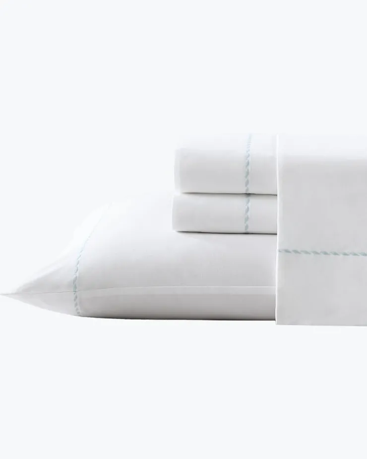 Tommy Bahama Sheet Sets & Bedskirts<Solid 4-Piece Queen Sheet Set - Blue