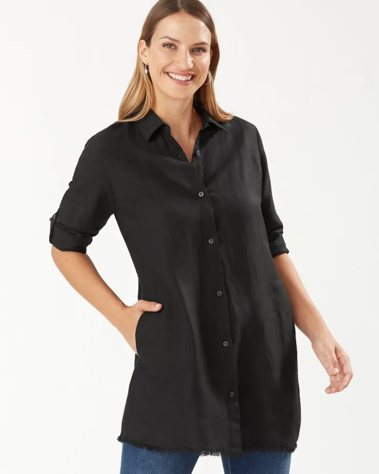 Women Tommy Bahama Beach Coverups<St. Lucia Linen-Blend Beach Shirt