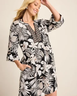 Women Tommy Bahama Beach Coverups|Dresses<St. Lucia Linen-Blend Blooms Coverup Dress