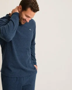 Tommy Bahama Loungewear & Pajamas<Textured Twill Stripe Crew Long-Sleeve Top