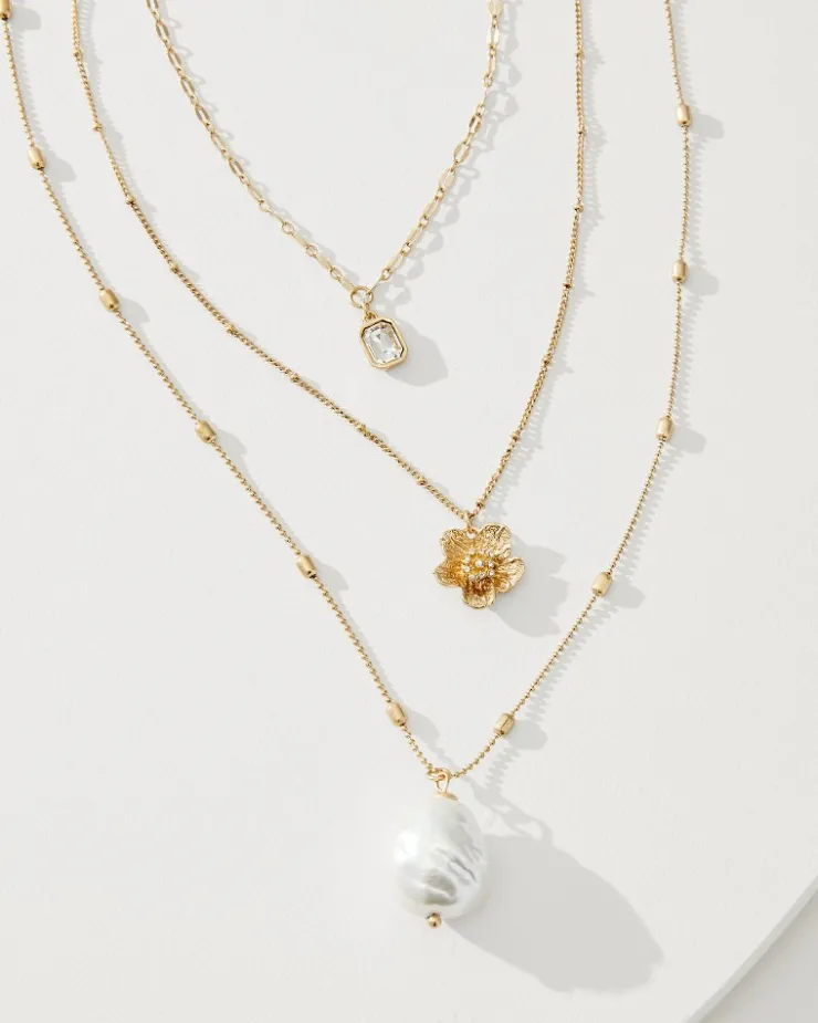 Women Tommy Bahama Jewelry<Tidal Treasure Floral Charm Layered Necklace