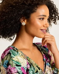 Women Tommy Bahama Jewelry<Tidal Treasure Floral Stud Earrings