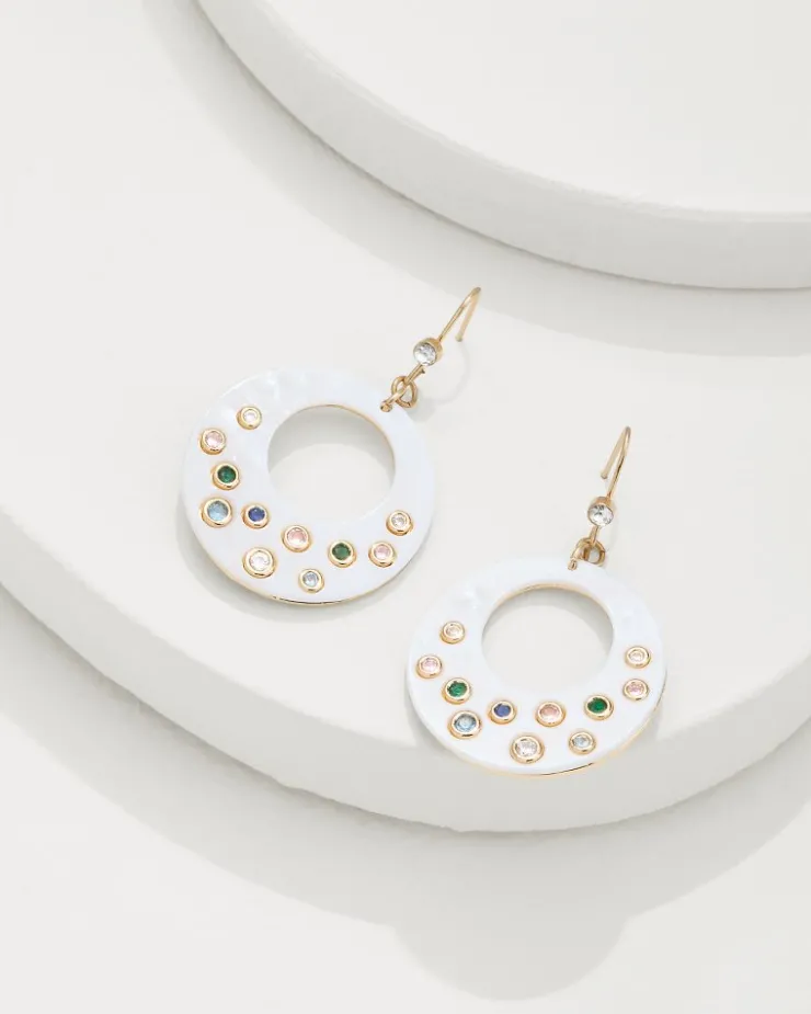 Women Tommy Bahama Jewelry<Tidal Treasure Mother of Pearl Disc Statement Earrings
