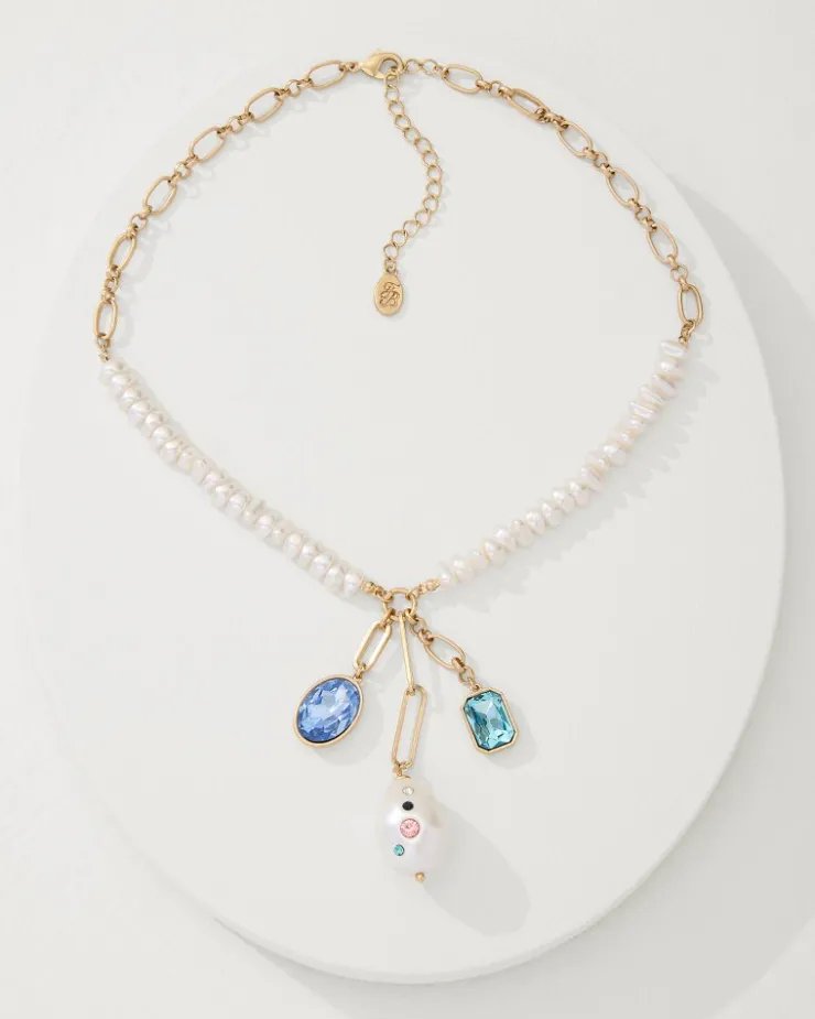 Women Tommy Bahama Jewelry<Tidal Treasure Pearl and Stone Charm Necklace
