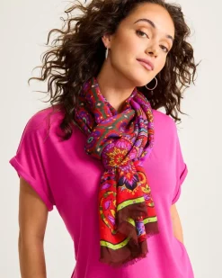 Women Tommy Bahama Scarves & Wraps<Tile Patch Wrap Scarf