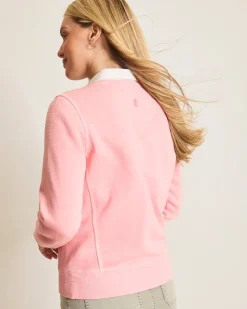 Women Tommy Bahama Loungewear|Sweaters<Tobago Bay Embroidered Palm Crewneck Sweatshirt