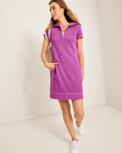 Women Tommy Bahama Loungewear|Dresses<Tobago Bay Half-Zip Collared Dress