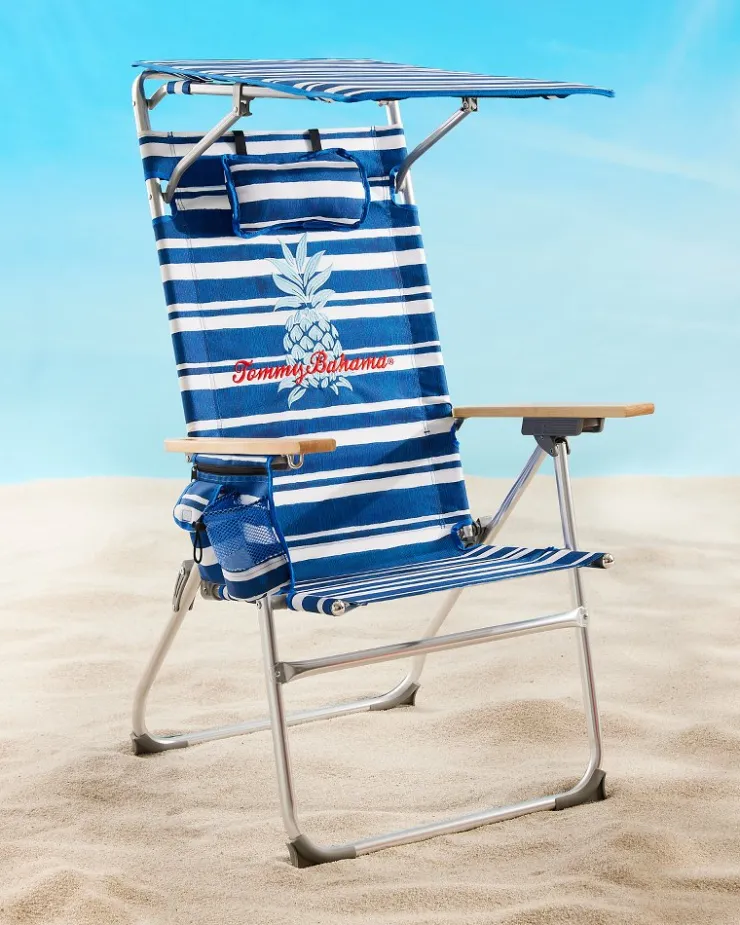 Tommy Bahama Outdoor Chairs|Beach Chairs<Pineapple Stripe Highboy Chair with Shade
