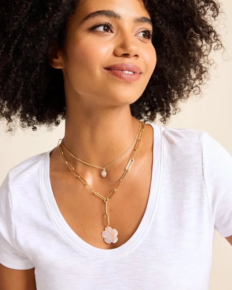 Women Tommy Bahama Jewelry<Tropical Blooms Hibiscus Charm Layered Necklace