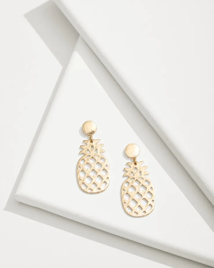 Women Tommy Bahama Jewelry<Tropical Blooms Pineapple Mother of Pearl Statement Earrings