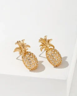 Women Tommy Bahama Jewelry<Tropical Blooms Pineapple Stud Earrings