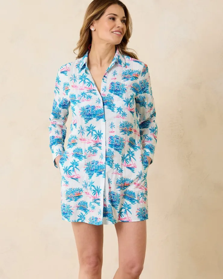 Women Tommy Bahama Beach Coverups<Tropical Oasis Boyfriend Beach Shirt