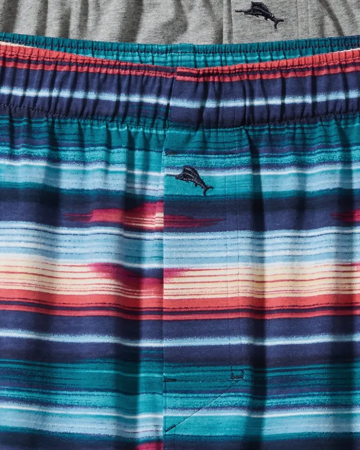 Tommy Bahama Underwear|Loungewear & Pajamas<Tropical Print & Solid Knit Boxers—2-Pack