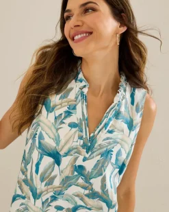 Women Tommy Bahama Dresses<Two Palms Frond Valley Linen Shift Dress