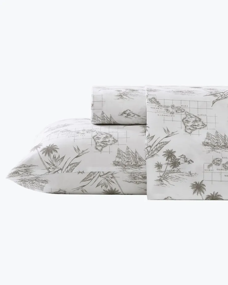 Tommy Bahama Sheet Sets & Bedskirts<Vintage Map 4-Piece Queen Sheet Set