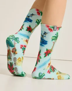 Women Tommy Bahama Sleepwear<Women's Island Soft® Holiday Santa Socks
