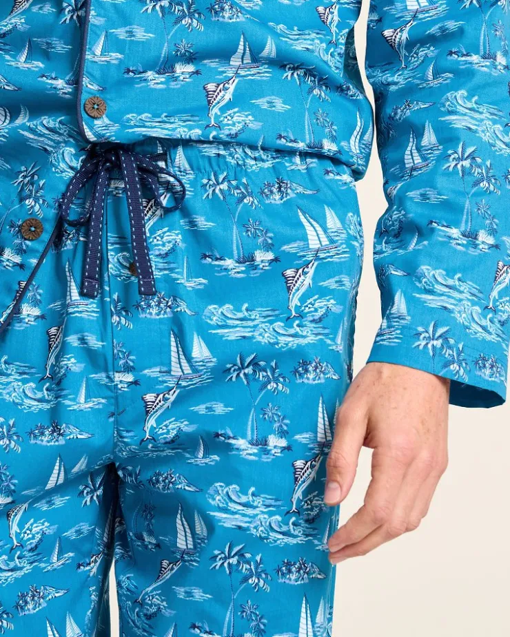 Tommy Bahama Loungewear & Pajamas<Woven Long Sleeve & Pants Pajama Set